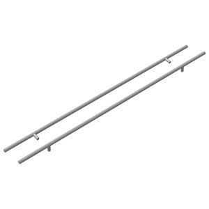 vidaXL Kaappikahva 2 pcs Hopea 800 mm Ruostumaton ter&auml;s