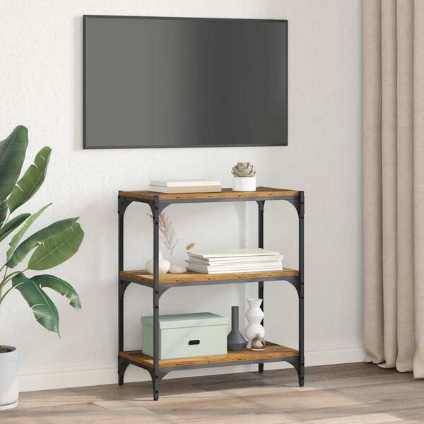 vidaXL Kirjahylly Vanha puu 60 x 33 x 70,5 cm