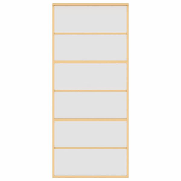 vidaXL Liukuovi kulta 90x205 cm himme&auml; ESG-lasi ja alumiini