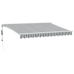vidaXL Automaattimarkiisi LEDill&auml; antrasiitti/valkoinen 350x250 cm