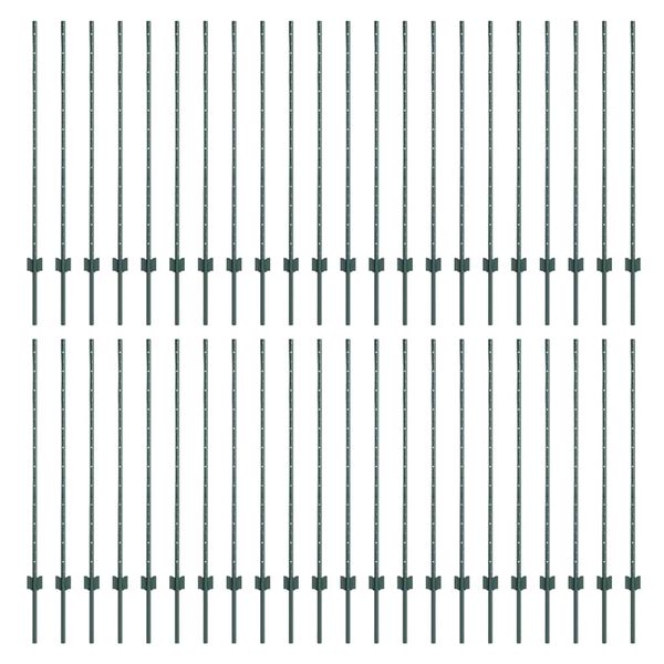vidaXL Aidan pylväät 44 pcs Vihreä 160 cm Teräs