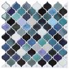 vidaXL Lanturn-laatta 10 kpl Sinivihre&auml; 27 x 27 cm Polyuretaani ja PET