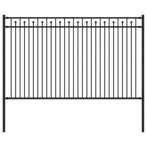 vidaXL Piikki Aita BAARLO 200 x 116 cm Jauhemaalattu Ter&auml;s Musta