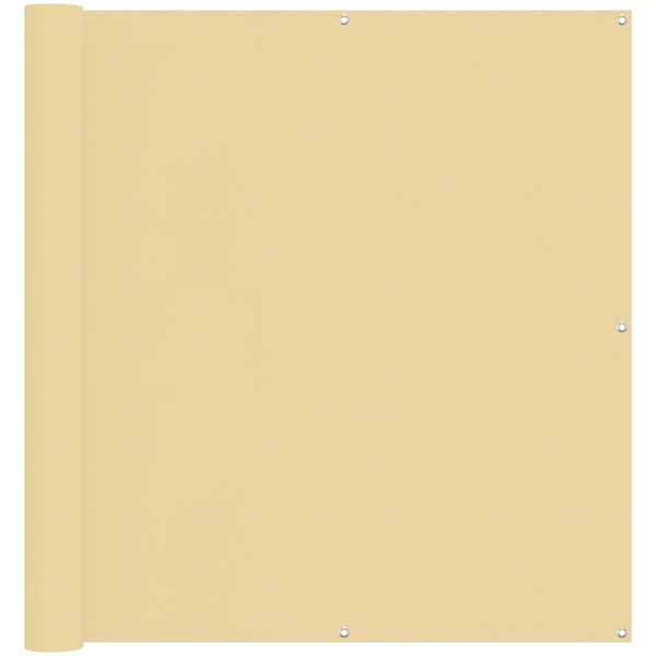 vidaXL Parvekkeen Verho Hiekka 110 x 1000 cm Oxford-kangas