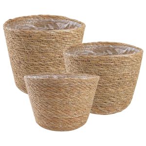 vidaXL 3 kpl Luonnollinen &Oslash;26 x 19 cm 100% Merihein&auml;