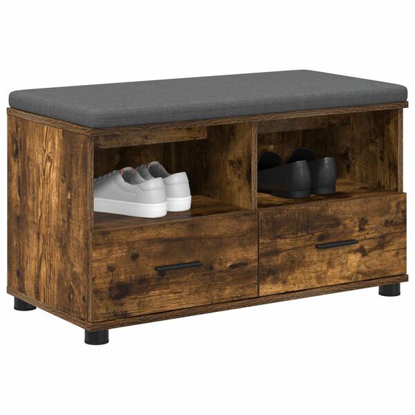 vidaXL Halli penkki tyynyll&auml; Savup&auml;hkin&auml; 80 x 38 x 46 cm