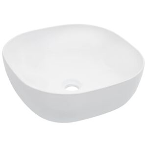 vidaXL Pesuallas 42,5x42,5x14,5 cm keraaminen valkoinen