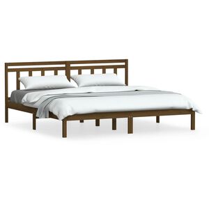 vidaXL S&auml;ngynrunko hunajanruskea t&auml;ysi m&auml;nty 200x200 cm