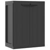 vidaXL Puutarhan varastokaappi musta 65x37x85 cm PP