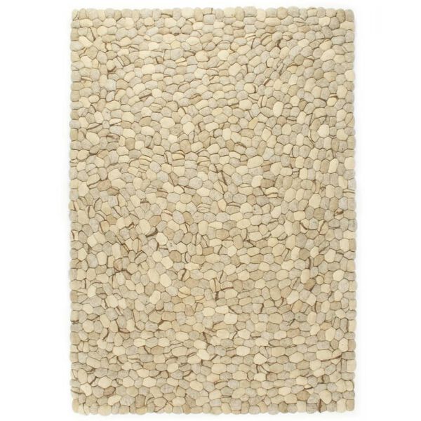 vidaXL Matto villahuopa pikkukivet 80x150 cm beige/harmaa/ruskea
