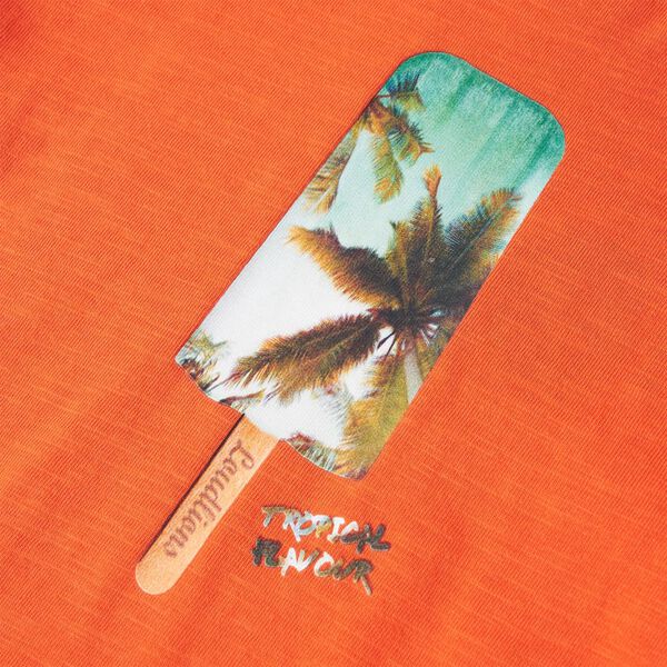 Lasten T-paita tummanoranssi 116