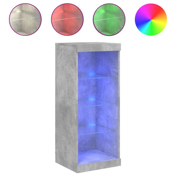 vidaXL Senkki LED-valoilla betoninharmaa 41x37x100 cm