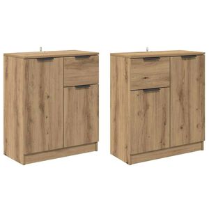 vidaXL Sivup&ouml;yd&auml;t 2 kpl Artisan tammi 60 x 30 x 70 cm Tekninen puu