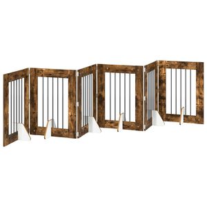 vidaXL K&auml;yt&auml;nn&ouml;llinen koiraportti jalustoilla 6 kpl Savutammi 362 cm