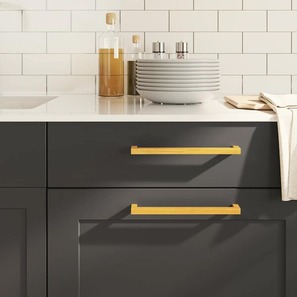 vidaXL Kaapin kahvat 5 kpl kulta 224 mm ruostumaton ter&auml;s