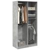 vidaXL Vaatekaappi betoninharmaa 100x50x200 cm lastulevy