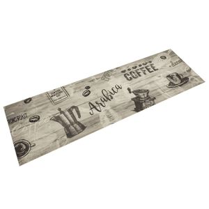 vidaXL Keitti&ouml;n pest&auml;v&auml; matto Coffee harmaa 45x150 cm sametti