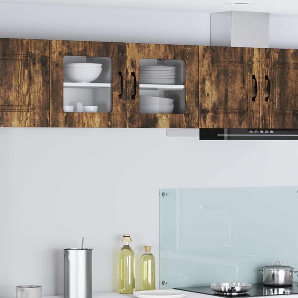 vidaXL Keitti&ouml;kaappi 2 pcs Savup&auml;hkin&auml; 40 x 31 x 40 cm Tekninen puu