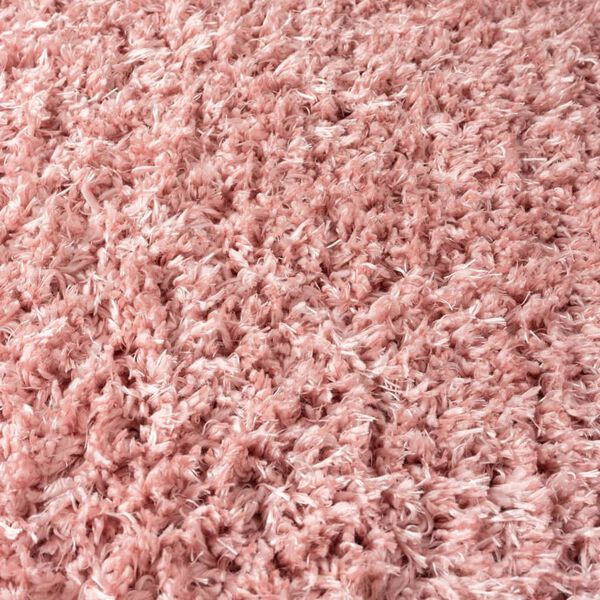 vidaXL Korkeanukkainen Shaggy matto pinkki 80x150 cm 50 mm