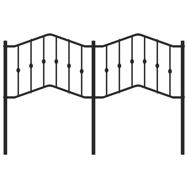 vidaXL Metallinen vaihtop&auml;&auml;ty musta 140 cm