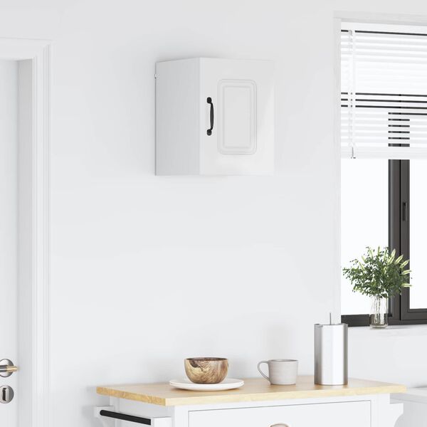 vidaXL Keitti&ouml;kaappi Kalmar Korkean kiillon valkoinen 30 x 31 x 40 cm