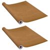 vidaXL Itseliimautuvat ovikalvot 2 kpl vaalea tammi 210x90 cm PVC