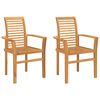 vidaXL Ruokatuoli 2 pcs Ruskea 62 x 55 x 94 cm Tiikkipuu