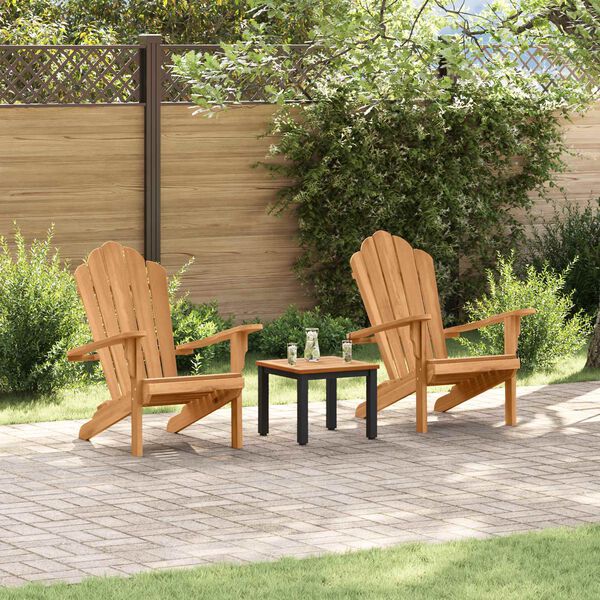 vidaXL Adirondack-tuoli 2 pcs Ruskea 78 x 77 x 95 cm Tiikkipuu
