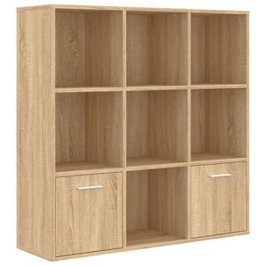vidaXL Kirjahylly Sonoma-tammi 98x30x98 cm tekninen puu