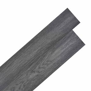 vidaXL Itsekiinnittyv&auml;t PVC-lankut Musta ja Valkoinen 30,5 x 61 cm