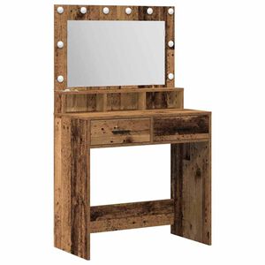 vidaXL Meikkip&ouml;yt&auml; Vanha puu 79 x 41 x 135 cm Tekninen puu