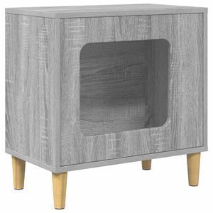 vidaXL Kissatalo Harmaa Sonoma 51 x 30 x 52 cm Tekninen puu