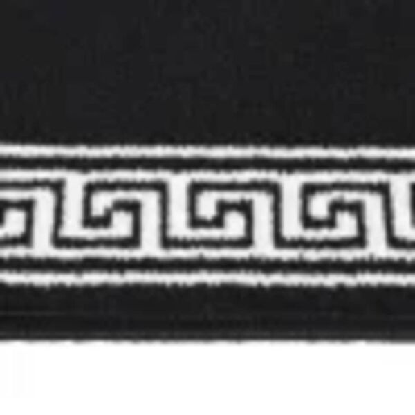 vidaXL K&auml;yt&auml;v&auml;matto BCF musta kuviolla 80x450 cm