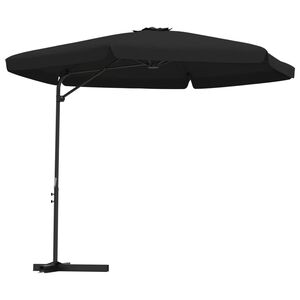 vidaXL Aurinkovarjo ter&auml;stolpalla 300 cm musta
