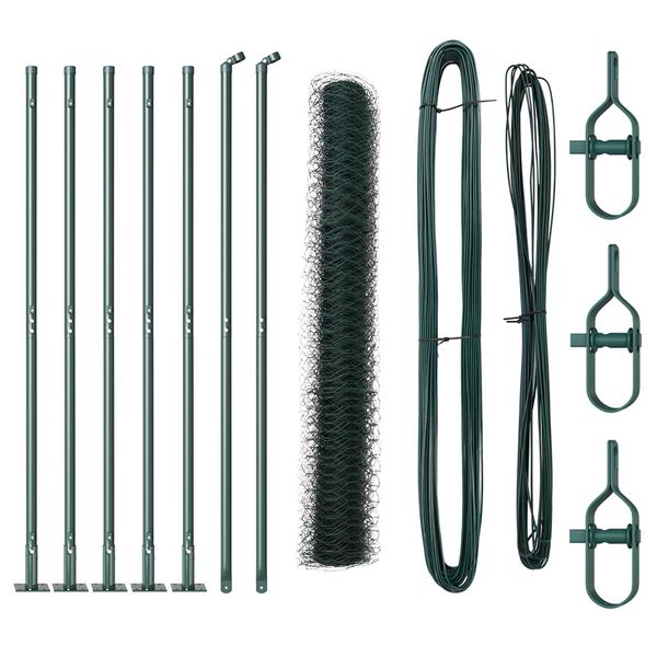 vidaXL Aitalatu Vihre&auml; 10 x 1,2 m (36 mm verkko) Ter&auml;st&auml; ja PVC:t&auml;