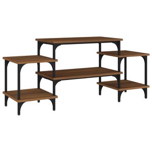 vidaXL TV-taso ruskea tammi 117x35x52 cm tekninen puu