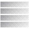 vidaXL Portaan askelma 4 kpl 100 x 20 cm Hopea Alumiini Suorakaide