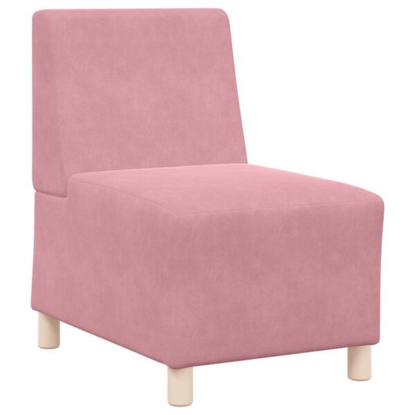 vidaXL Modulaarinen k&auml;sinojatonta sohva-yksikk&ouml; 3 pcs Pinkki