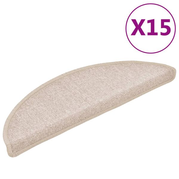 vidaXL Porrasmatot 15 kpl 56x17x3 cm harmaanruskea puolipy&ouml;re&auml;