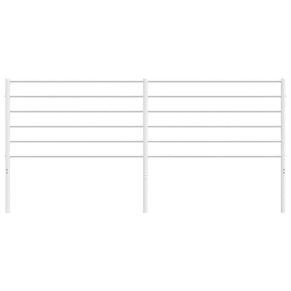 vidaXL Metallinen s&auml;ngynp&auml;&auml;ty valkoinen 180 cm