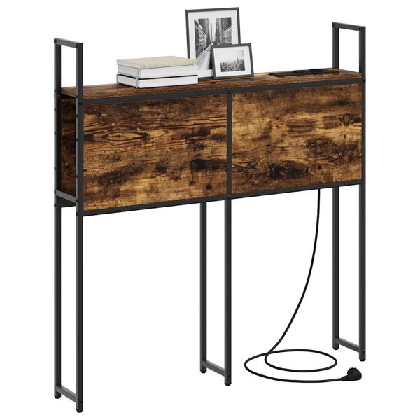 vidaXL S&auml;ilytyss&auml;nky latausasemalla Savutammi 75 cm Tekninen puu