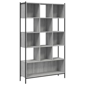 vidaXL Kirjahylly harmaa Sonoma 102x28x172 cm tekninen puu