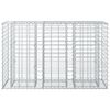 vidaXL Gabion Kohotettu Peti Hopea 130 x 50 x 80 cm Galvanoitu ter&auml;s