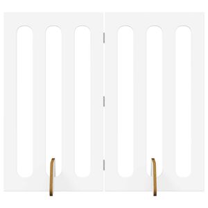 vidaXL Taitettava lemmikkitarha 2 pcs Valkoinen 100,5 x 38 x 90 cm