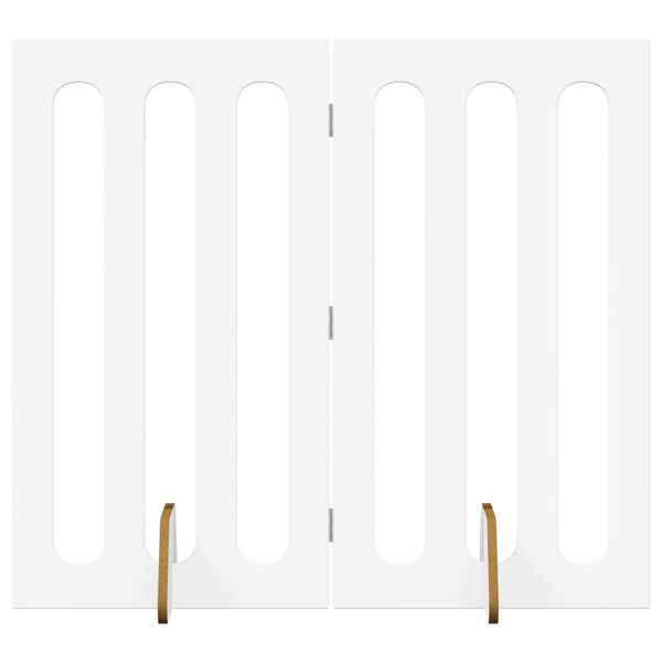 vidaXL Taitettava lemmikkitarha 2 pcs Valkoinen 100,5 x 38 x 90 cm