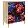 vidaXL Laukkaava KIEL Tumma pionikuvio 66 x 36,5 x 75 cm Tekninen puu