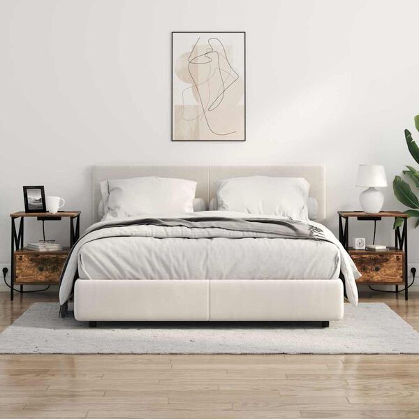 vidaXL Y&ouml;p&ouml;yt&auml;kaappi 2 pcs Savup&auml;hkin&auml; 41,5 x 40,5 x 55 cm