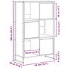 vidaXL Kirjahylly Vanha Puu 68 x 30 x 108.5 cm Tekninen puu