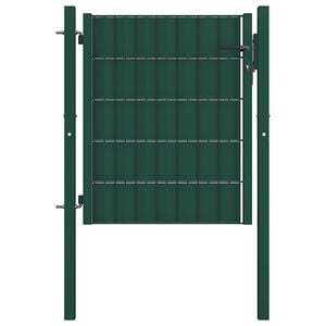 vidaXL Aitaportti PVC ja ter&auml;s 100x81 cm vihre&auml;