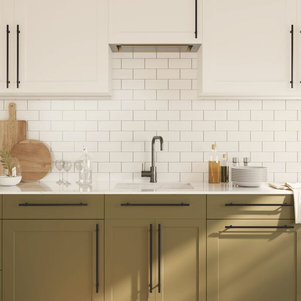 vidaXL Kaapin kahvat 20 kpl musta 320 mm ruostumaton teräs